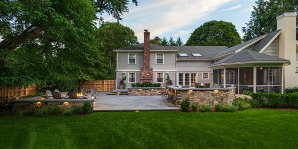completed landscape design project in Wayland, MA