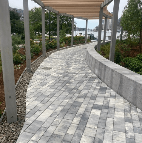 stone landscaping pathway built and designed by local landscaper