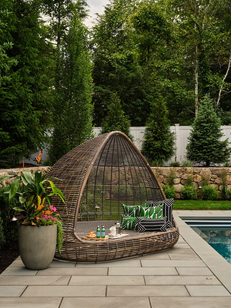 Wayland landscaping furniture by the pool